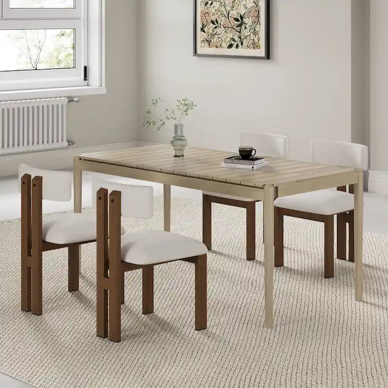 Set da pranzo elegante moderno di metà secolo da 7 pezzi