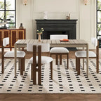 Set da pranzo elegante moderno di metà secolo da 7 pezzi