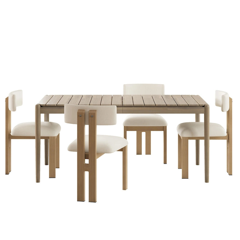 Set da pranzo elegante moderno di metà secolo da 7 pezzi