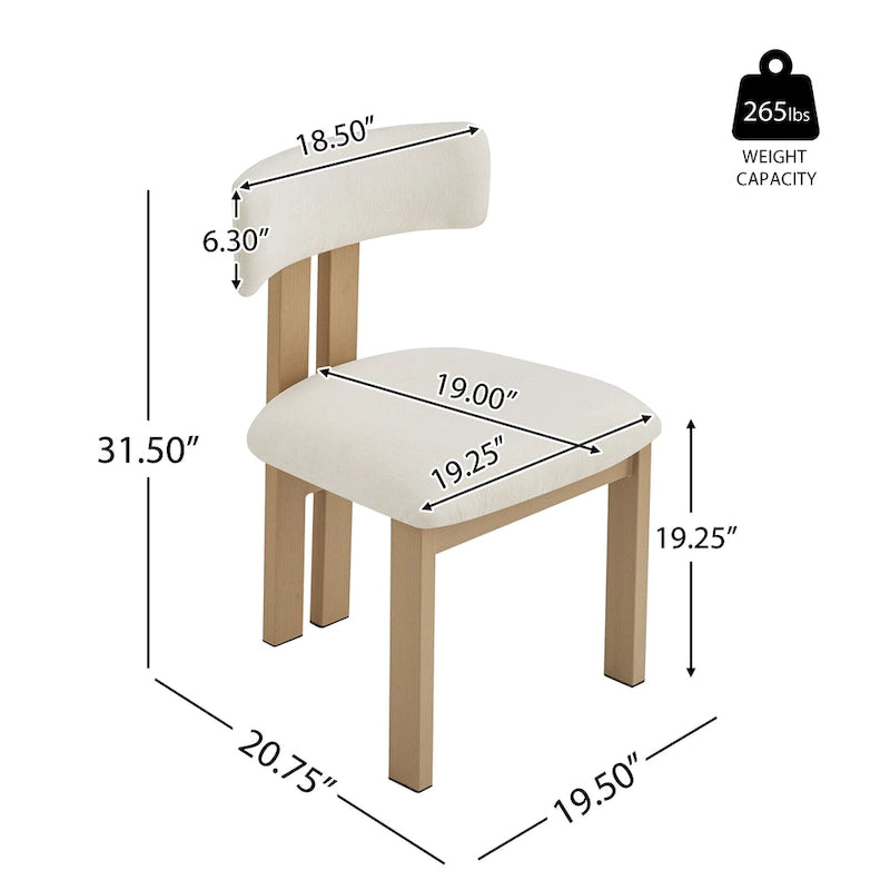Set da pranzo elegante moderno di metà secolo da 7 pezzi