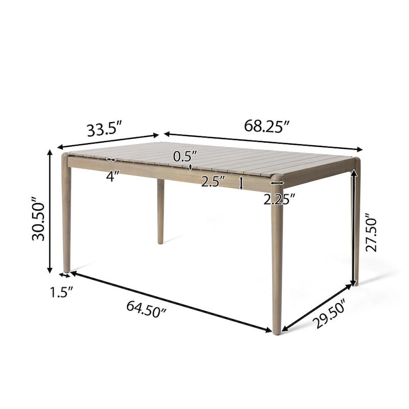 Set da pranzo elegante moderno di metà secolo da 7 pezzi