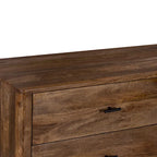 Comò a 6 cassetti Tao, legno di mango, finitura noce, 60