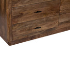 Comò a 6 cassetti Tao, legno di mango, finitura noce, 60