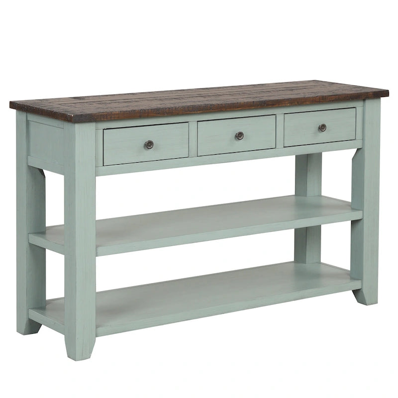 Consolle con piano in legno massello di pino 48
