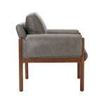Comoda poltrona da salotto lucida con base in legno massello