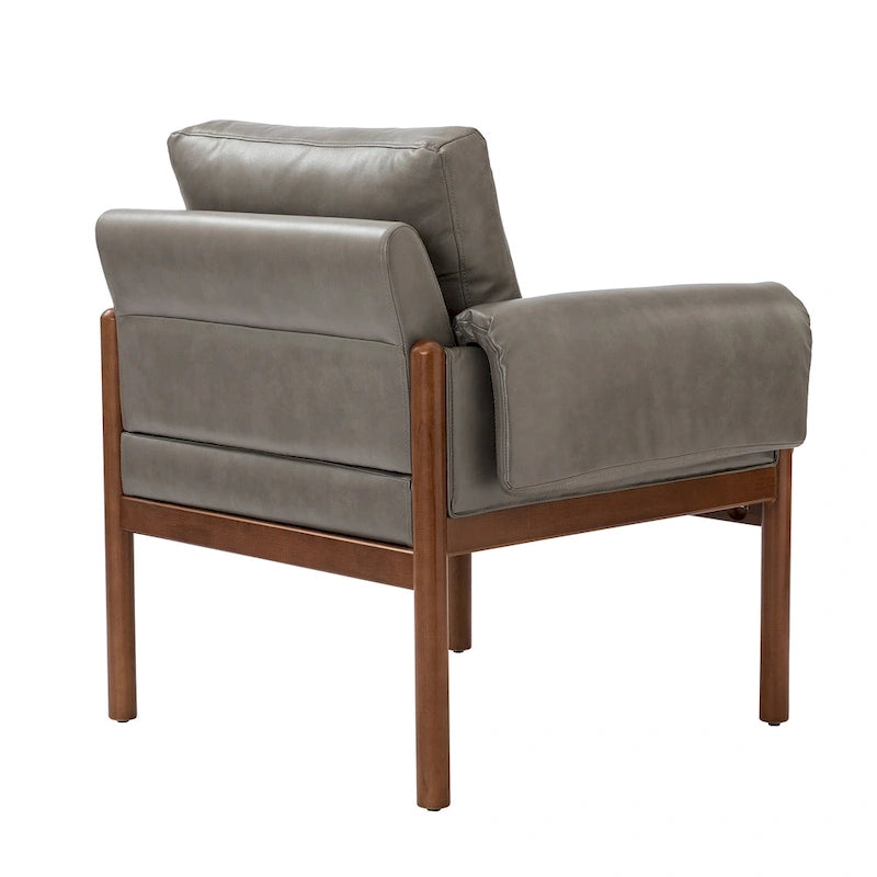 Comoda poltrona da salotto lucida con base in legno massello