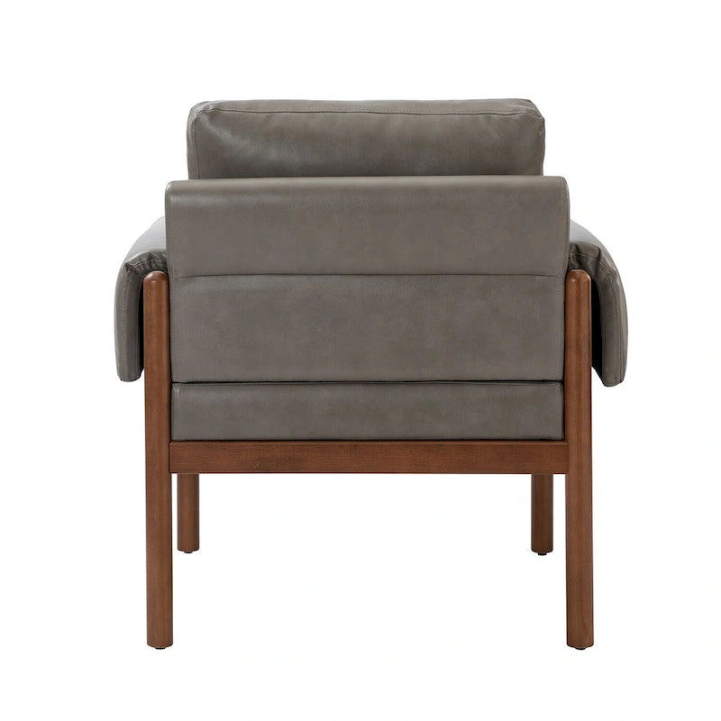 Comoda poltrona da salotto lucida con base in legno massello