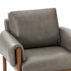 Comoda poltrona da salotto lucida con base in legno massello