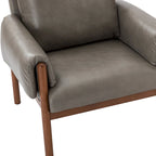 Comoda poltrona da salotto lucida con base in legno massello