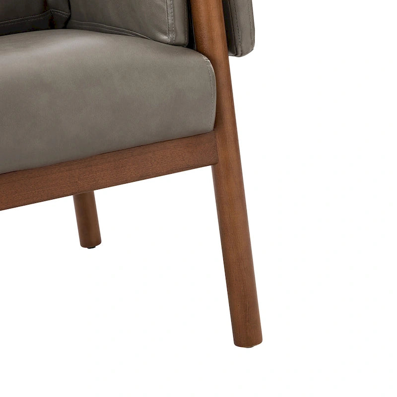 Comoda poltrona da salotto lucida con base in legno massello