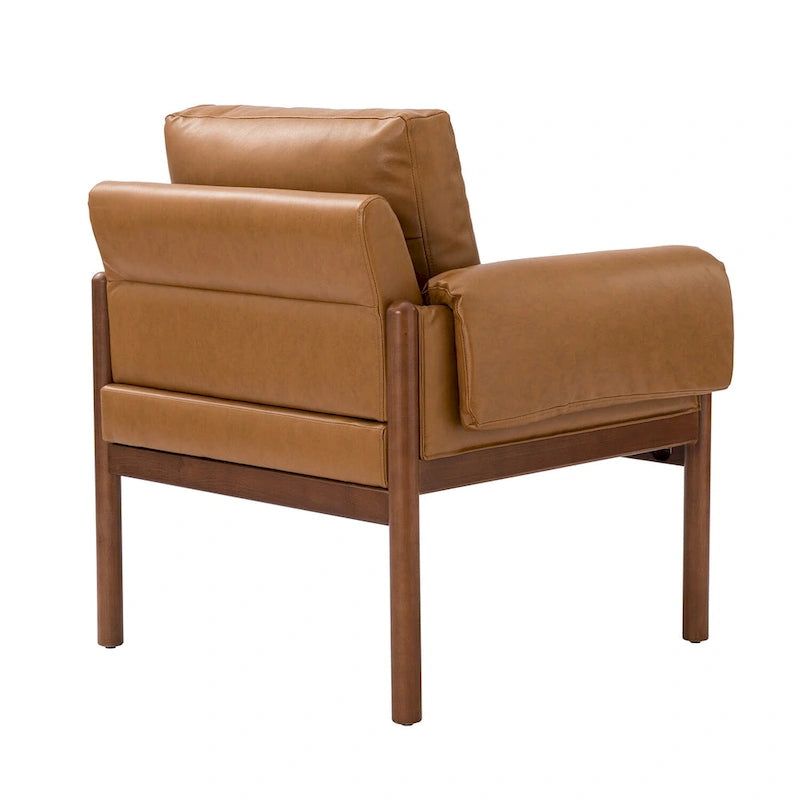 Comoda poltrona da salotto lucida con base in legno massello