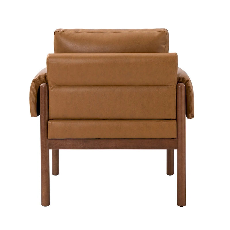 Comoda poltrona da salotto lucida con base in legno massello