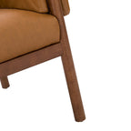 Comoda poltrona da salotto lucida con base in legno massello
