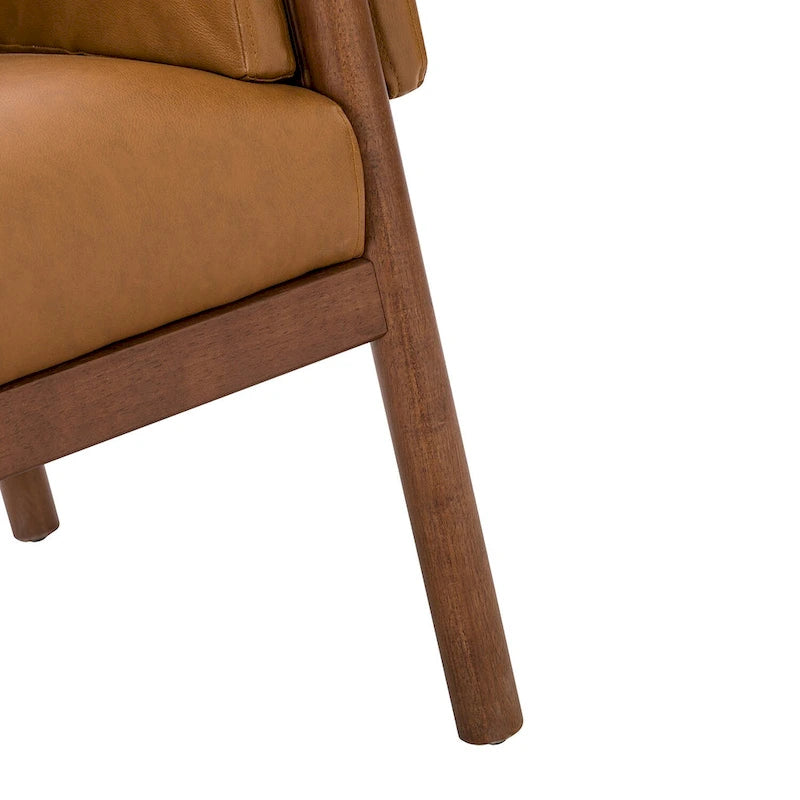 Comoda poltrona da salotto lucida con base in legno massello