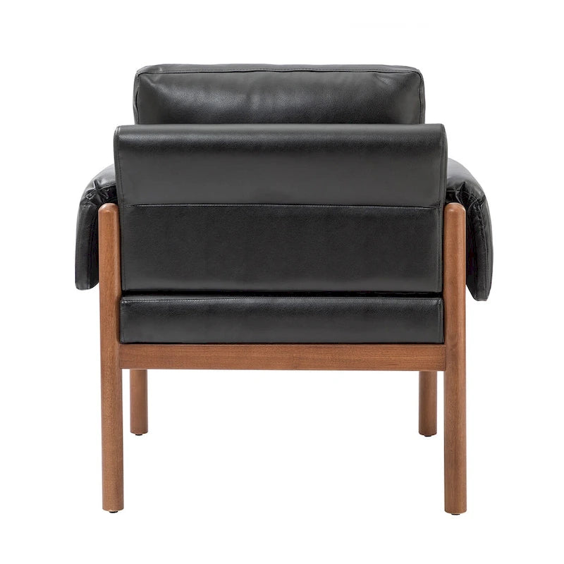 Comoda poltrona da salotto lucida con base in legno massello