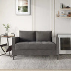 Set di 3 mobili da soggiorno contemporanei minimalisti rivestiti in lino