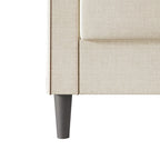 Set di 3 mobili da soggiorno contemporanei minimalisti rivestiti in lino