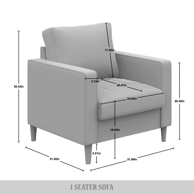 Set di 3 mobili da soggiorno contemporanei minimalisti rivestiti in lino