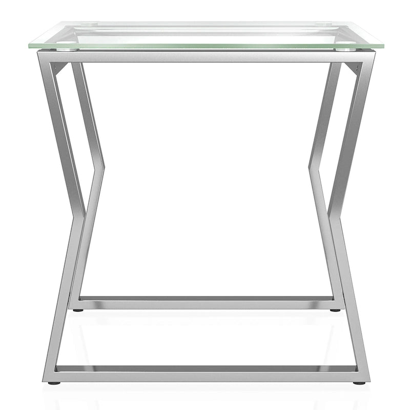 Tavolini Morfell Contemporary con piano in vetro da 20 pollici, set da 2 pezzi
