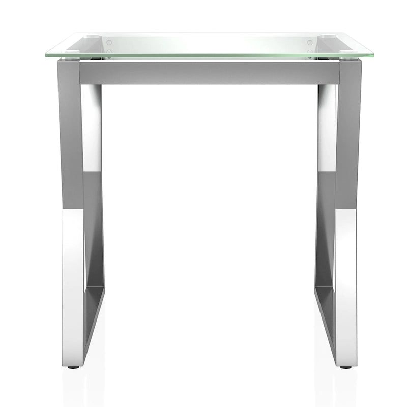 Tavolini Morfell Contemporary con piano in vetro da 20 pollici, set da 2 pezzi