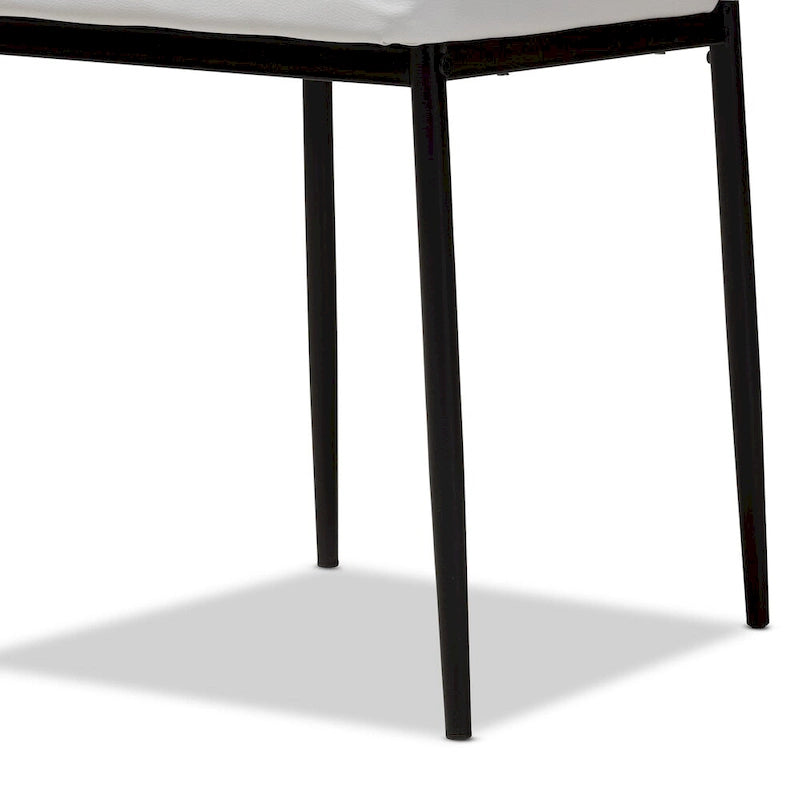 Sedia da pranzo moderna in similpelle, set da 4 pezzi