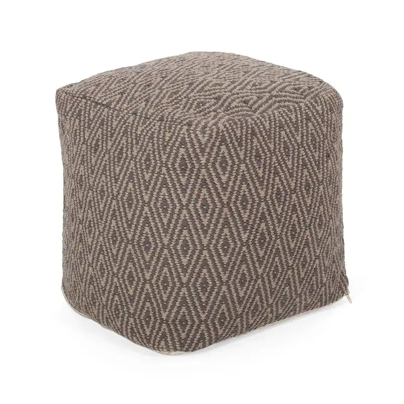 Pouf cubo in cotone lavorato a mano Boven