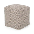 Pouf cubo in cotone lavorato a mano Boven