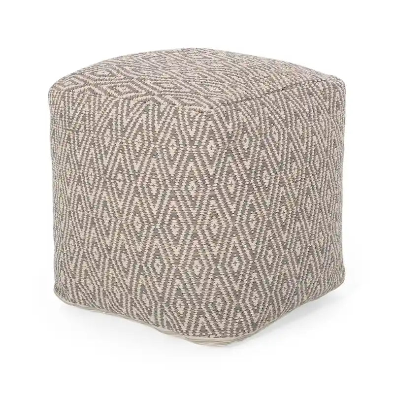 Pouf cubo in cotone lavorato a mano Boven