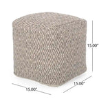 Pouf cubo in cotone lavorato a mano Boven