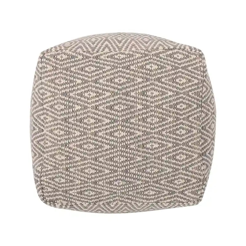 Pouf cubo in cotone lavorato a mano Boven