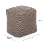Pouf cubo in cotone lavorato a mano Boven