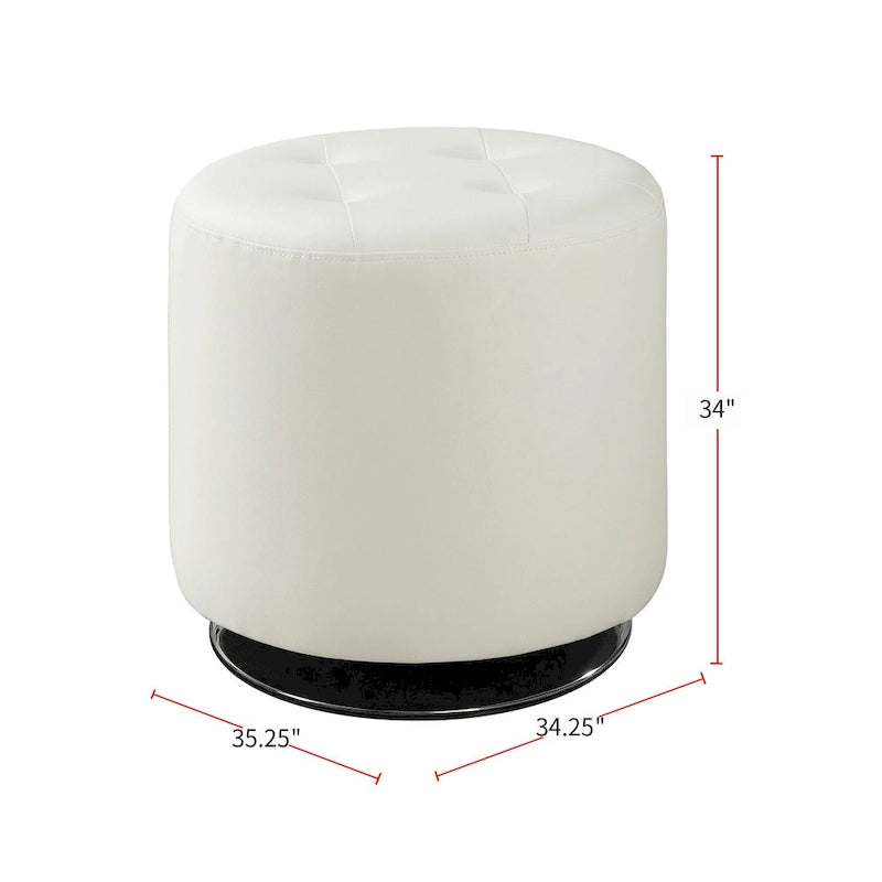 Pouf rotondo in similpelle
