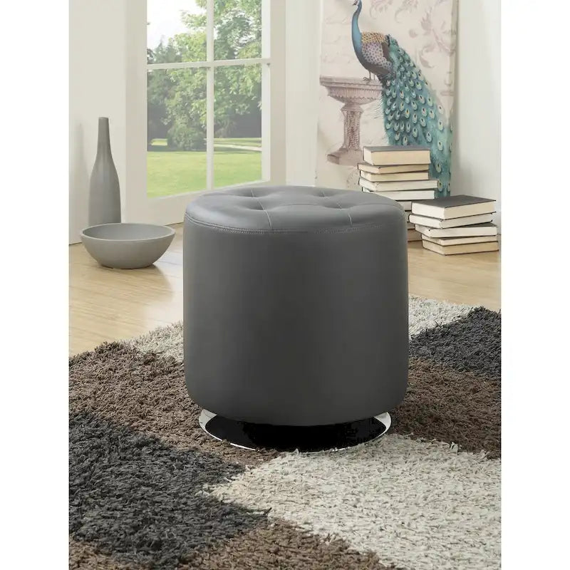 Pouf rotondo in similpelle