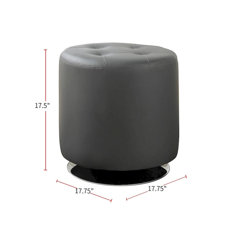 Pouf rotondo in similpelle