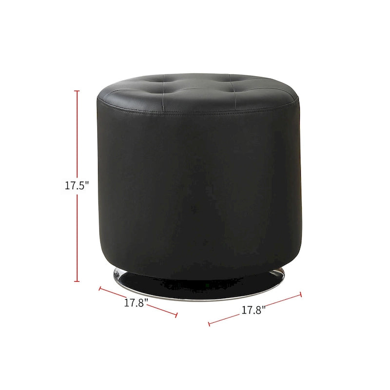 Pouf rotondo in similpelle