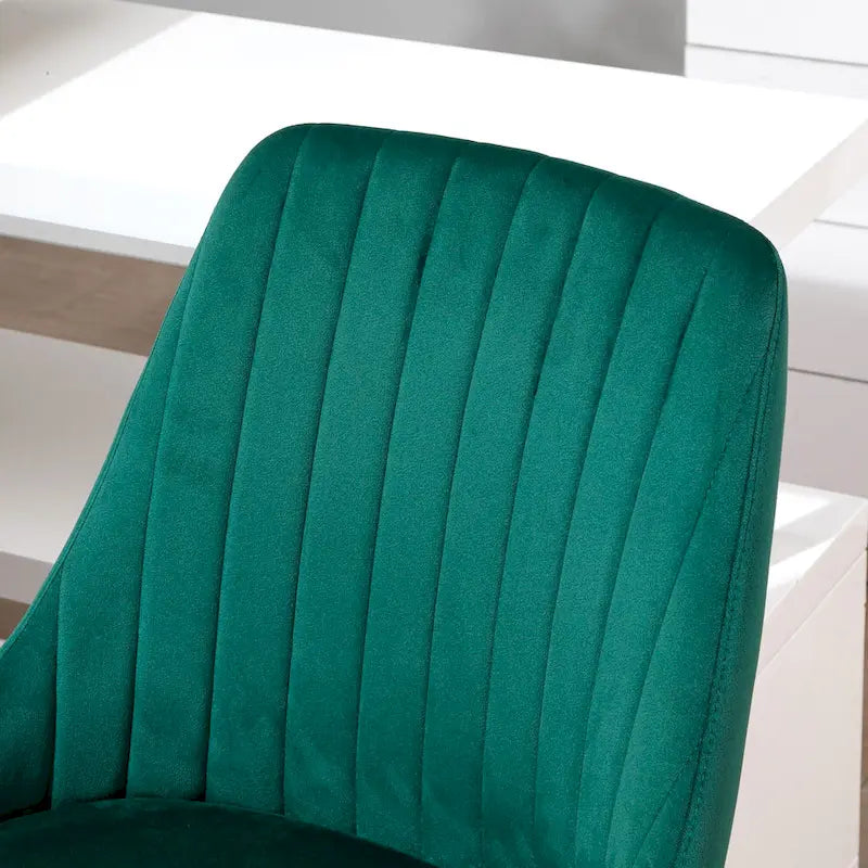 Sedia da ufficio a schienale medio, sedia da scrivania girevole in velluto a forma di conchiglia per ufficio o camera da letto