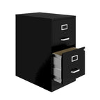 Classificatore metallico profondo 22" a 2 cassetti, nero