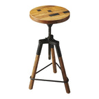 Sgabello da bar girevole in legno di recupero