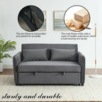Divano matrimoniale versatile 3 in 1 in velluto con letto estraibile