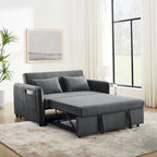Divano matrimoniale versatile 3 in 1 in velluto con letto estraibile