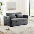 Divano matrimoniale versatile 3 in 1 in velluto con letto estraibile