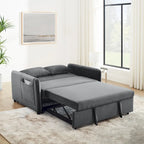 Divano matrimoniale versatile 3 in 1 in velluto con letto estraibile