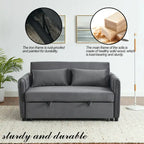 Divano matrimoniale versatile 3 in 1 in velluto con letto estraibile