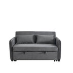 Divano matrimoniale versatile 3 in 1 in velluto con letto estraibile
