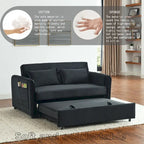 Divano matrimoniale versatile 3 in 1 in velluto con letto estraibile