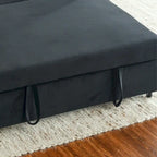 Divano matrimoniale versatile 3 in 1 in velluto con letto estraibile