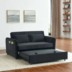 Divano matrimoniale versatile 3 in 1 in velluto con letto estraibile