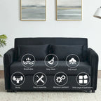 Divano matrimoniale versatile 3 in 1 in velluto con letto estraibile