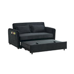 Divano matrimoniale versatile 3 in 1 in velluto con letto estraibile