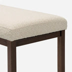 Panca di design contemporaneo con tessuto Bouclé